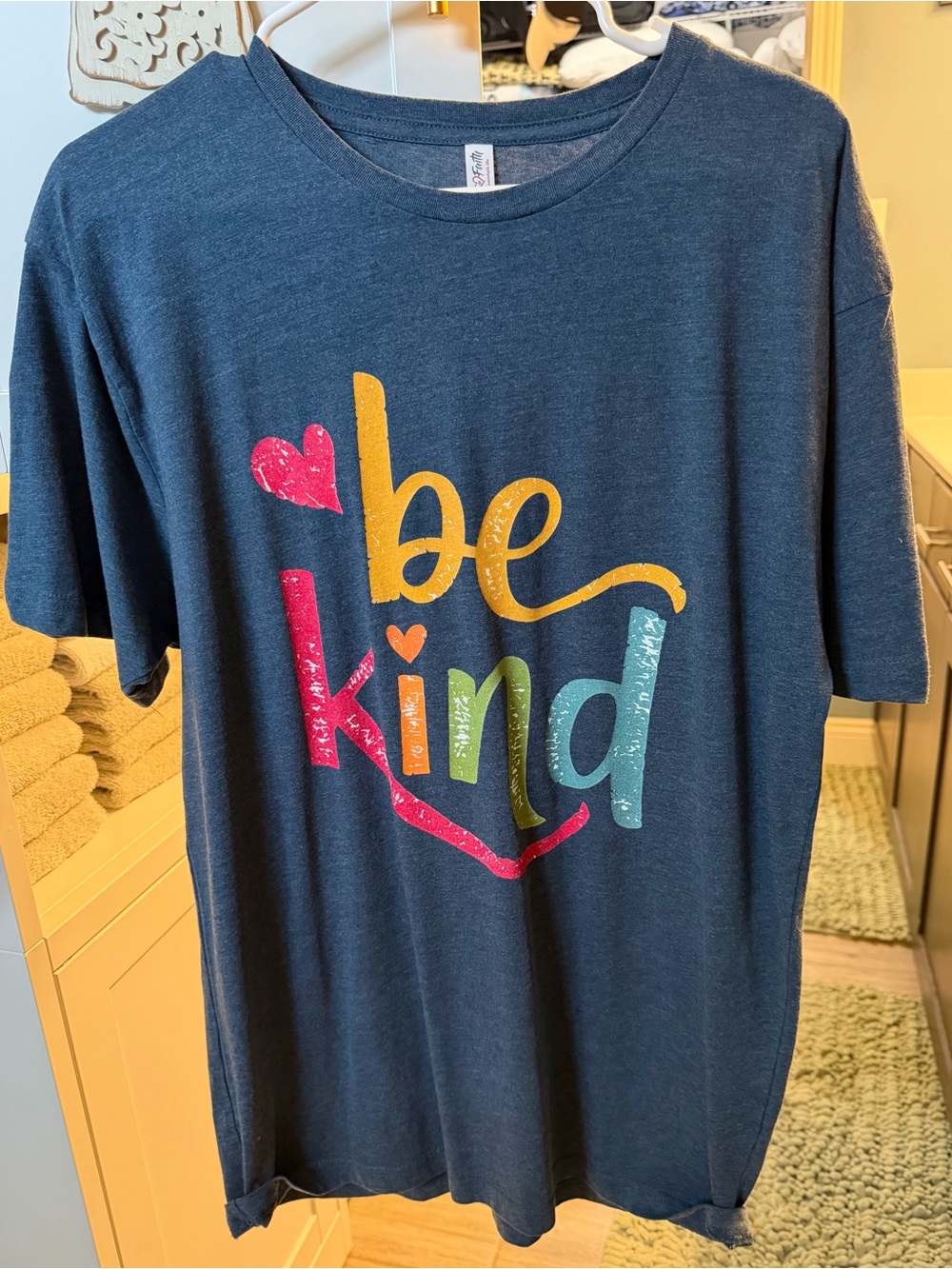 Be Kind Graphic Tee - Navy with Multi-Color Print